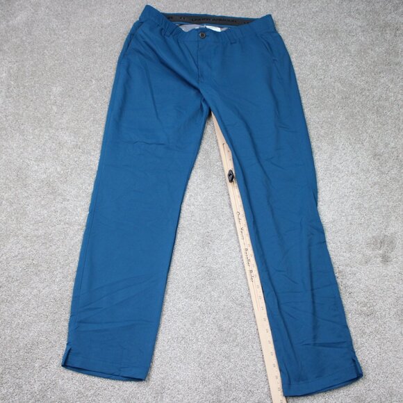 Under Armour Pants Mens 34x32 Blue UA Showdown Golf Stretch Straight Leg - Picture 3 of 13